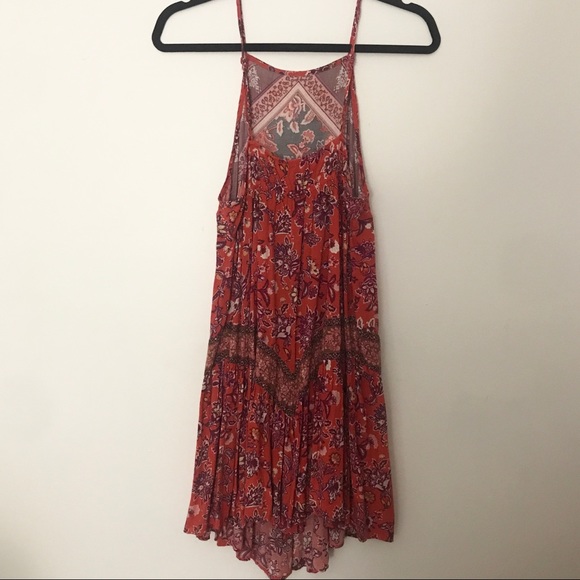 AMERICAN EAGLE Red Boho Halter Dress - Picture 3 of 4